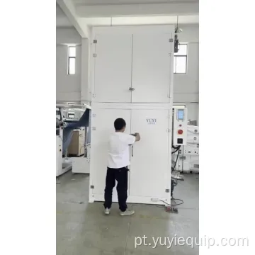 Máquina de moldagem a vapor tipo caixa de cortina para acabamento de tecido têxtil